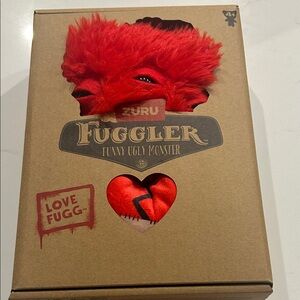 Zuru Fuggler Red Monster Plush Tooth Valentines Love Fugg Toy NIB HTF